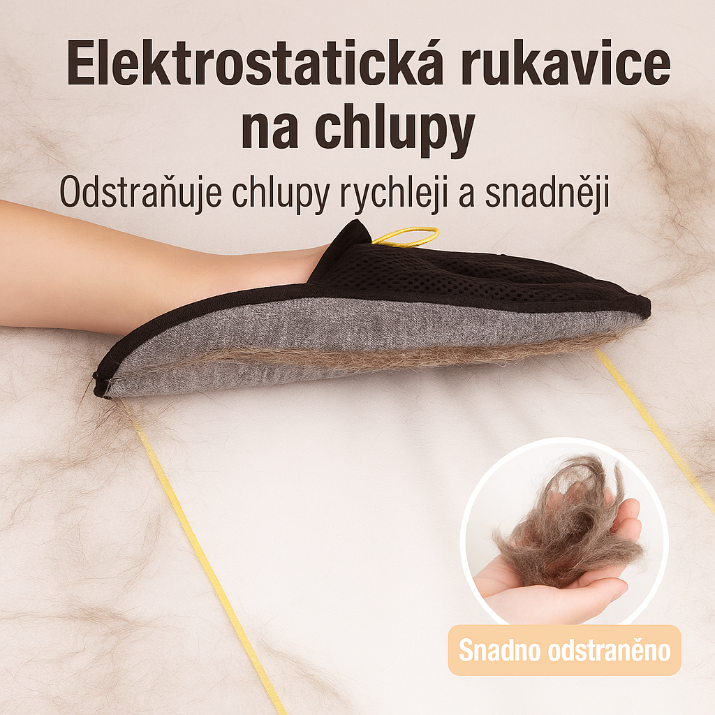 Elektrostatická rukavice proti chlupům